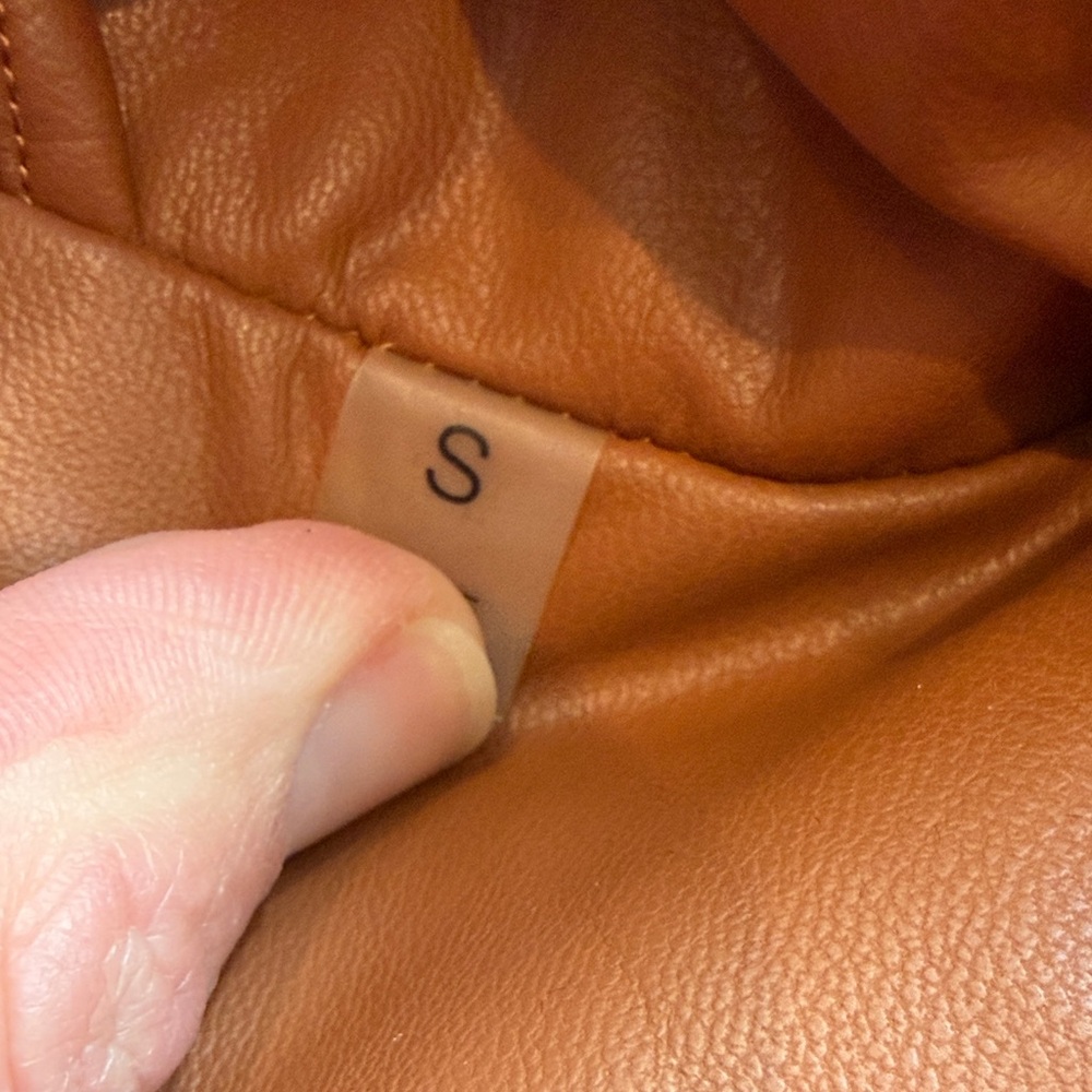 BAGATELLE Oversized Puffy Jacket in Brown Faux Leather Size Small C11-059 - Picture 4 of 8